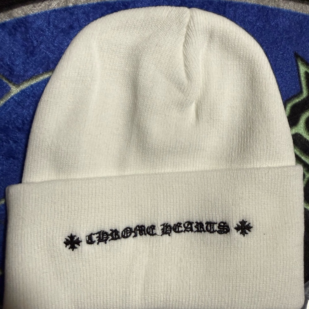 Chrome Hearts Ivory Knit Hat - Picture 4 of 4